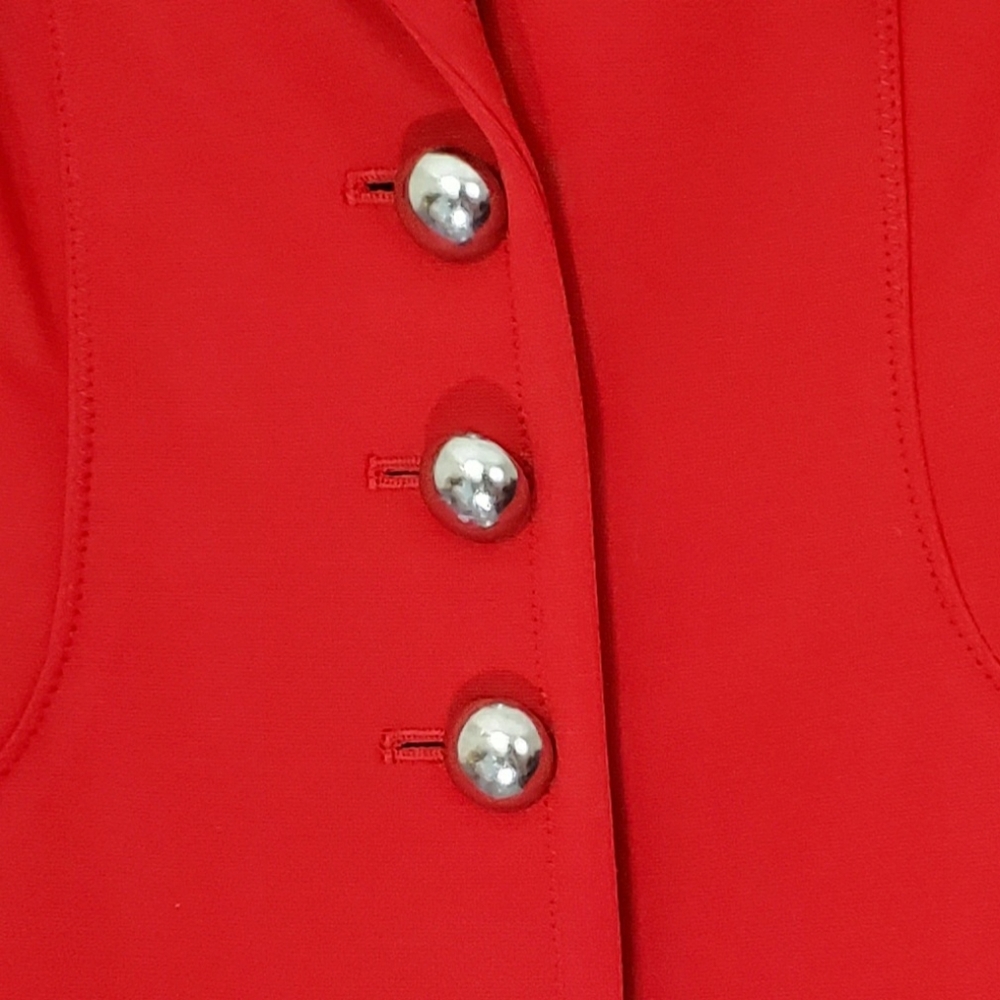 Talbots Red Button Front Jacket, Size 4 - Picture 7 of 12